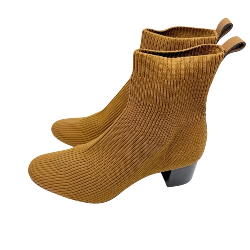 Everlane The Glove Boot Knit Pull-On Booties in Toffee Tan Brown Size 7.5